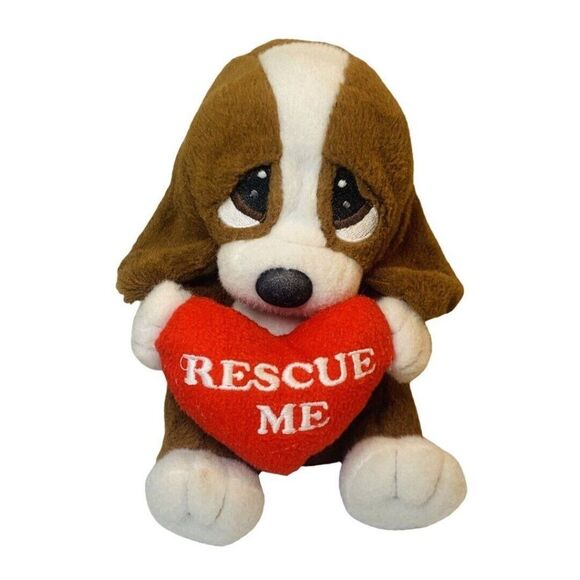2014 Sad Sam Honey Rescue Me Heart Pillow Plush Hound Dog Stuffed Valentine 7” - Picture 2 of 7